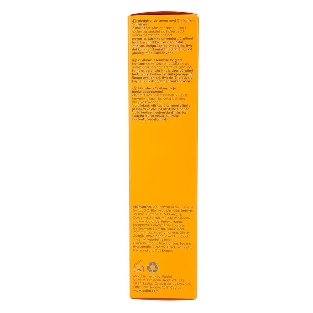 Rodial Vit C Ferulic Acid Brightening Serum Niacinamide Hyaluronic
